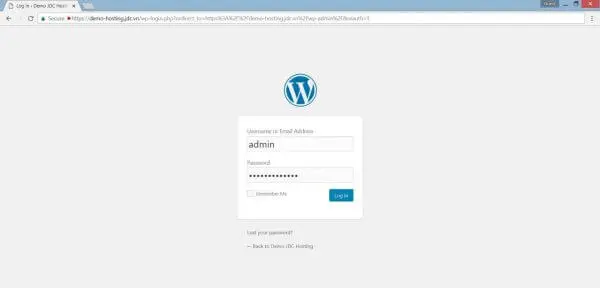 Đăng nhập vào WordPress