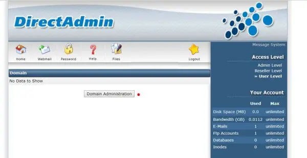quản lý domain trên directadmin